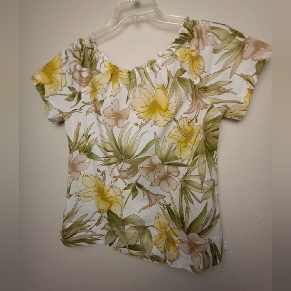 Caribbean Joe Island Supply Co. Women's 100% Floral Top - Size S